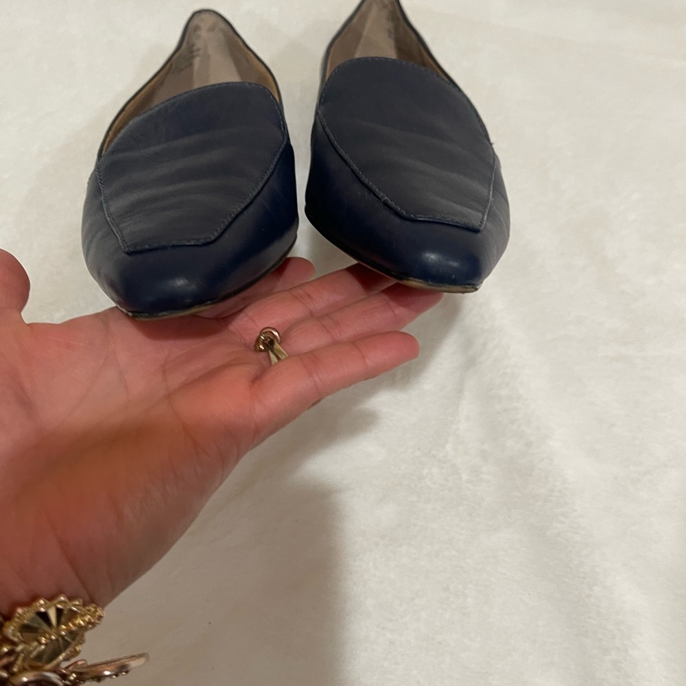 Franco Sarto L-Balica Navy Blue Loafers - Picture 2 of 8